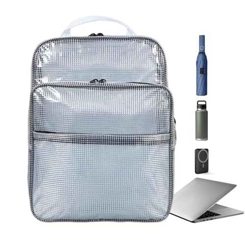 Generisch Mochila para portátil para hombre, PVC, 40 x 30 cm, gran capacidad y antiestática, ignífuga y resistente al frío, mochila de trabajo para oficina, escuela y viajes, diseño robusto