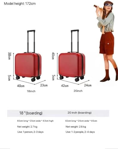 ANIIC Luggage Suitcases With Wheels 2 Piece Sets Suitcases With Spinner Wheels, Hard Shell Carry On Suitcase Set Suitcase Spinner Luggages (Color : A, Size : 18in)2