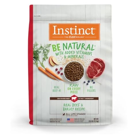 Instinct Be Natural Real Beef & Barley Recipe Natural Dry Dog Food, 25 lb. Bag Cover