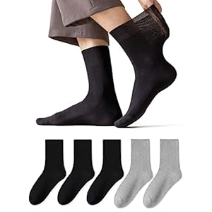 Socks, No Pinching, Men’s Socks, Breathable, Non-stuffy, Antibacterial, Deodorizing, Thick Feet, Elderly, Men’s, Sweat Absorbent, Quick Drying, Large Size, Business Socks, Spring, Summer, Autumn, 5 Pairs