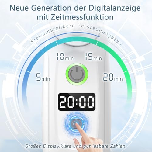 MILFECH Inhalationsgerät tragbar Vernebler Set Mit USB Wiederaufladbar, Timer und Display… – Ansicht 2