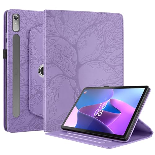Étui Lenovo Tab P11 Pro Gen 2 TB132FU en cuir violet rotatif 360