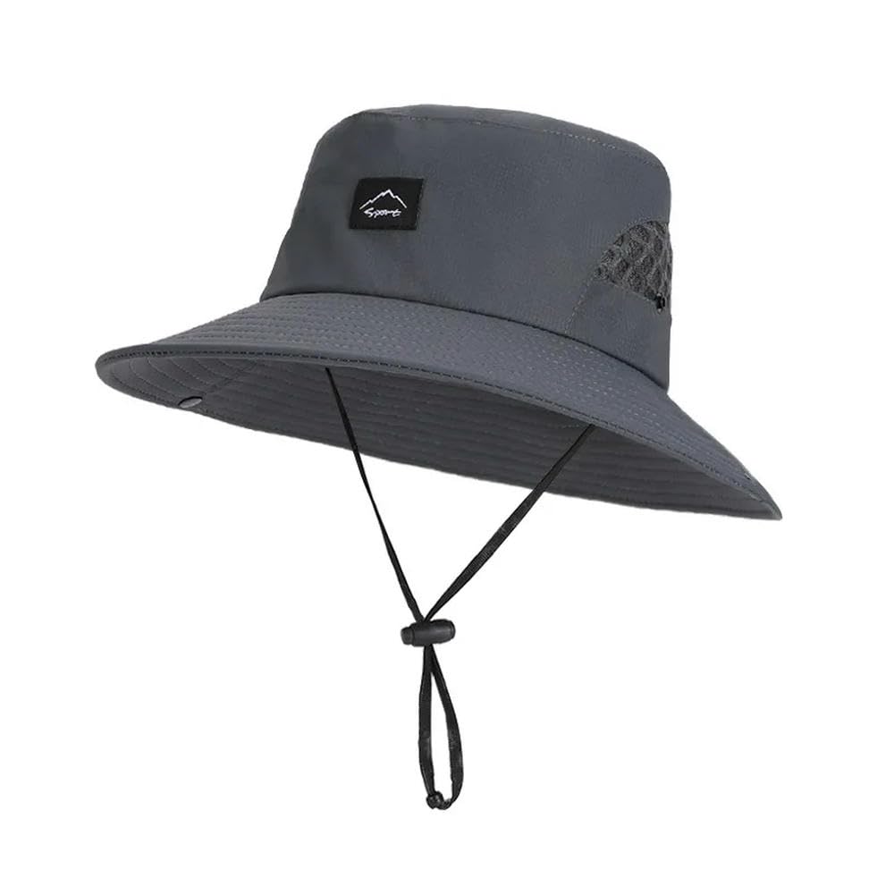 DYRBF Cappello da pescatore traspirante da uomo estivo da viaggio per pesca all'aperto berretto da arrampicata da uomo protezione solare UV cappelli da secchio a prova di sole
