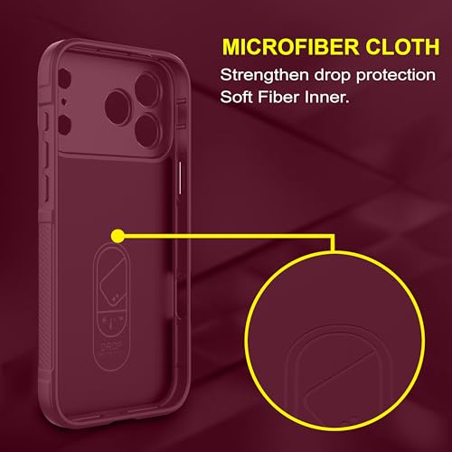 Image of amazon basics Back Case Cover for iPhone 17 Pro Max | Compatible for iPhone 17 Pro Max Back Cover | Liquid Silicon Magic Case with Camera Protection | Plum