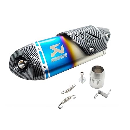 Motorcycle Universal Racing Exhaust for R15 V1 V2 V3 MT-15 Bajaj KTM Kawasaki Z900 Z800 Ninja (Rainbow Colour)