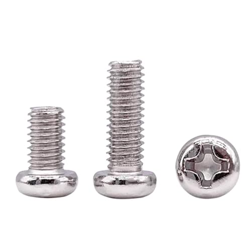 M1.4 M2 M2.5 M3 M3.5 M4 ニッケル スチール フィリップス クロス なべ頭小ネジ (M3.5 x 12mm、500)