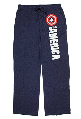Captain America Shield Logo Navy Pajama Pants