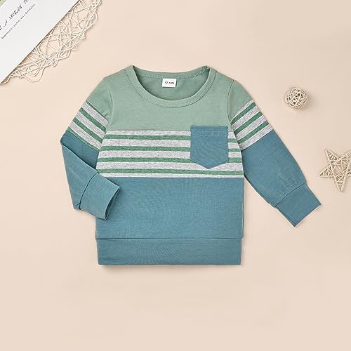 Image of FOCUTEBB Toddler Boy Clothes Baby Boys Fall Winter Outfits Long Sleeve Sweatshirt Top Jogger Pants Set Boys Outfit Set 12M-4T