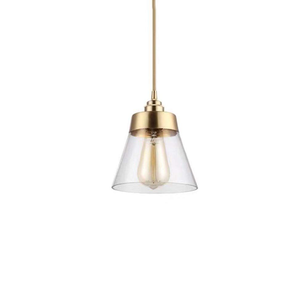 Plafonnier en verre nordique et cuivre au style industriel retro
