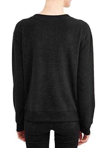 Juniors' Plush Skull Crewneck Sweatshirt3