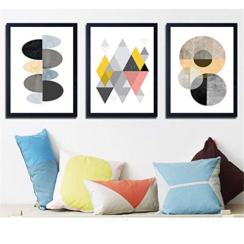 Art mural géométrie triangles pour habiller un grand mur vide avec élégance