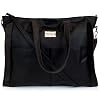Badgley Mischka Rose Vegan Leather Weekender Duffel Bag (Black)