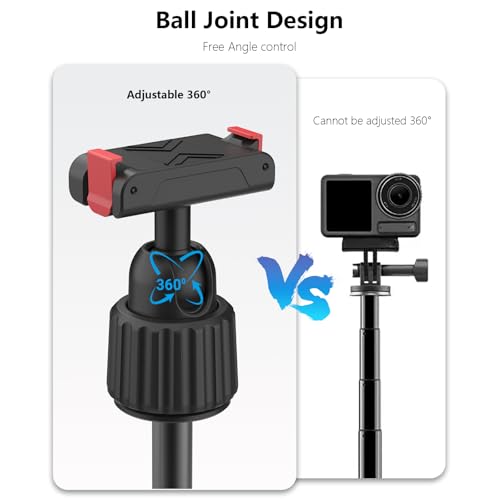 NEOSOU Osmo Action Tripod Stand with Magnetic Quick Release Adapter, 360 Rotation Mini Selfie Stick Extension Rod Handle Grip Monopod for DJI Osmo 360 Osmo Action 5 Pro 4 3 Accessories - Thumbnail 2