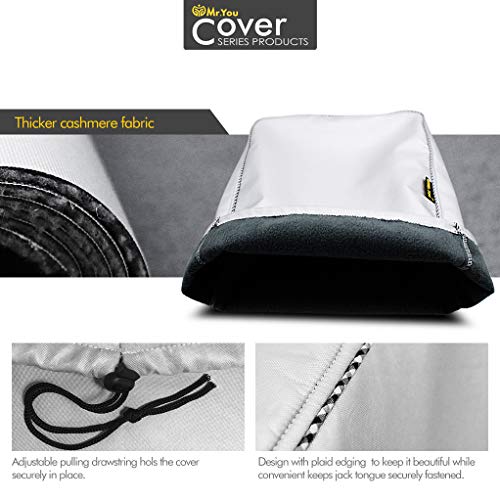 Mr.you Universal Rv & Trailer Covers,Camper Electric Tongue Jack Cover Heavy Duty Waterproof (Silver) #TOP5