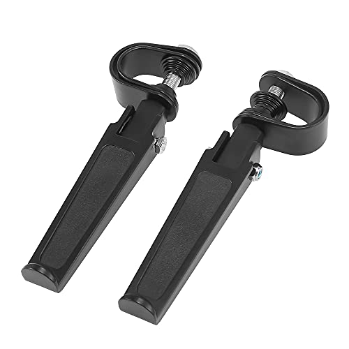 Motoforti 1 Pair Universal Aluminum Alloy 360 Degrees Motorcycle Foot Pegs Foot Rest Highway Footpegs 25mm 32mm Black