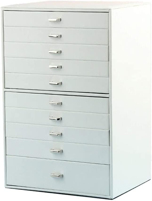 Jewelry Case Ring Box 10 Layer Extra Large Jewelry Organizer Box With Drawer Faux Leather Earrings Rings Necklace Tray Case For Women. Jewelry Organizer