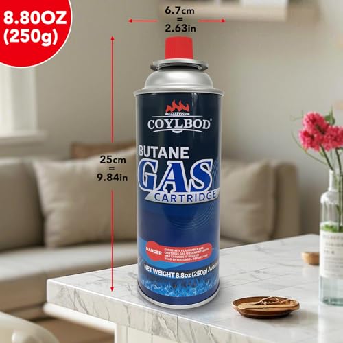CoYlBod Pure Butane Fuel Canister for Camping Stove & Kitchen Torch Head Review product image