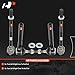 A-Premium Set of 4, Front Inner & Outer Tie Rod End Kit Compatible with Hummer H3 2006-2010, H3T 2009-2010