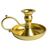 petit bougeoir cuivre ancien Construction stable: Fabriquée en laiton de haute qualité avec un revêtement en cuivre doré, ces bougeoirs résistent au ternissement et à l'usure, promettant une beauté et un soutien fiable à vos bougies.