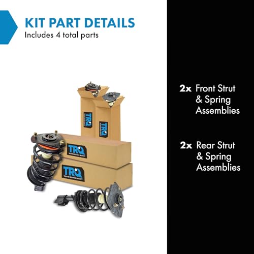 Image of TRQ Front and Rear Strut & Coil Spring Assembly Set Driver & Passenger Sides Compatible with 97-05 Buick Century 97-04 Regal 97-03 Pontiac Grand Prix