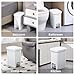 MOPALL Slim Bathroom Trash Can with Lid - 1.9 Gallon Dual-Way Opening (Step Pedal & Press Top) Small Trash Can for Narrow Spaces, Rust-Proof Wastebasket Small Garbage Can for Bathroom, Bedroom, Office