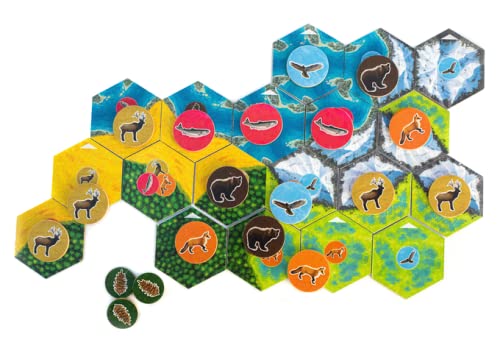 LITTLE ROCKET GAMES Cascadia Table Game in Italian, Multi-Coloured, Multicolored - Image 4
