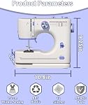 Stoigeld Sewing Machine for Beginners with 20Pcs Fabric & 32Pcs Sewing Threads Kit,Portable Sewing Machine with 12 Built-in Stitches & 2 Speed(High-Low Speeds)-SM-725
