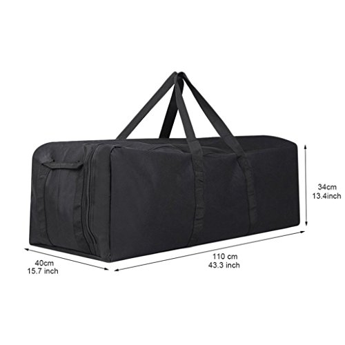 D DOLITY 55-150L Men and Woman Duffel Bag Sports Travel Duffle Large Luggage Backpack - Black, L