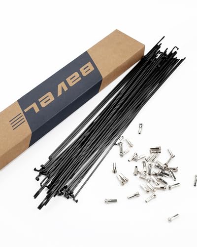 BaveL 36 Pcs 14G Black Bicycle Steel Spokes (201 mm-309 mm) with Copper Cap 36pcs,Mountain Bike Spokes,for MTB,Ebike,City Bikes-Replacement/Repair Spoke (Black 271 mm) - Thumbnail 3