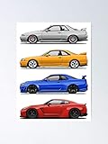 nissan datsun skyline gtr GALLERY QUALITY PRINTING: Natural solar white, semi-gloss paper is used to print each of our premium art reproductions. This paper is ideal for producing high-end art pieces as it allows the vivid colors and image to pop against the canvas-like surface. We use luxurious, sunlight- and fade-resistant inks and the industry-standard Giclee printing process. This process allows for stunning color, texture, finish and precision detail to show through, serving as a great holiday gift for all ages.