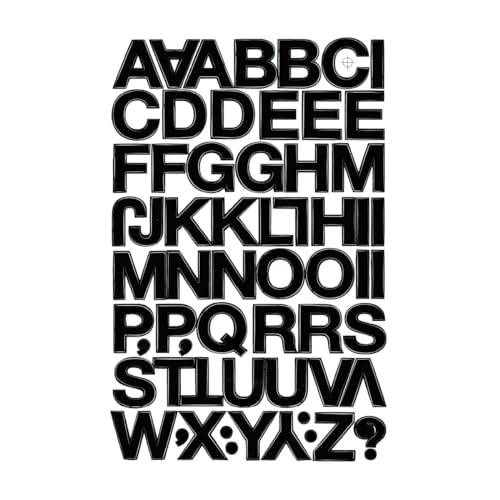(シャシャン)XIAXIN 防水 PVC製 アルファベット ステッカー セット 耐候 耐水 ローマ字 英字 シール 表札 スーツケース ネームプレート ロッカー 屋内外 兼用 TS-544B (1, ブラック)