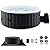 Goplus Inflatable Hot Tub, 4-6 Person Blowup Pool Hottub w/130 Air Jets, Heater Pump, Filter Cartridges, Insulated Cover, Ground Cloth, Portable Outdoor Water SPA (80’’ Round, 4-6 Person)