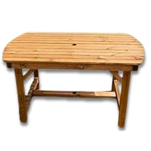 Wooden Garden Dining Table 4FT6 – Solid Redwood Outdoor Patio Furniture, Fully Assembled, Weather-Resistant, Durable Garden Table for Family Dining & Entertaining