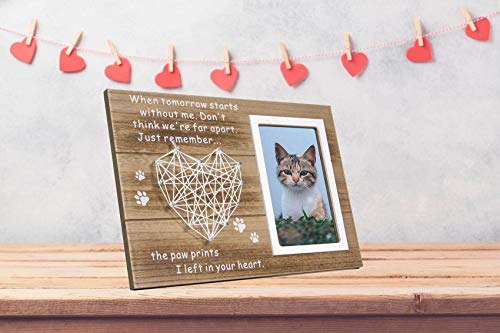 VILIGHT-Dog-Cat-Memorial-Gifts-Paw-Prints-Sympathy-Picture-Frame-for-Pet-Loss-4x6-Inches-Photo