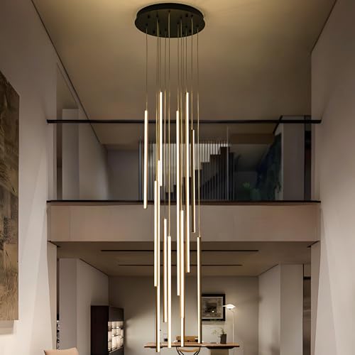 BESTWEST 118" Modern LED Chandelier, Clustered Led Pendant Light, 12-Lights