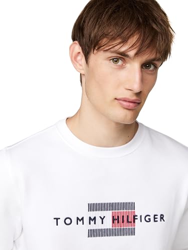 Tommy Hilfiger Men's Medium Weight Crewneck Sweatshirt with Embroidered Flag Logo2