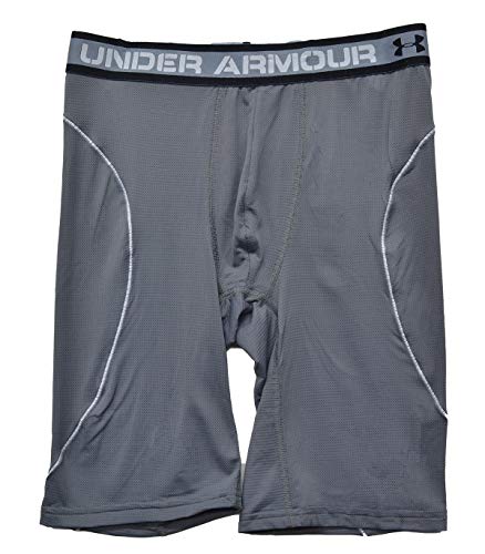 Under Armour Mesh 9in Boxerjock Heat Gear Boxer Brief - Men's Grey Small