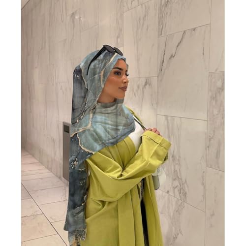 Faticinfa Modal Printed Hijab Headscarf Light Weight Soft Breathable Muslim Women Cotton Hijab2