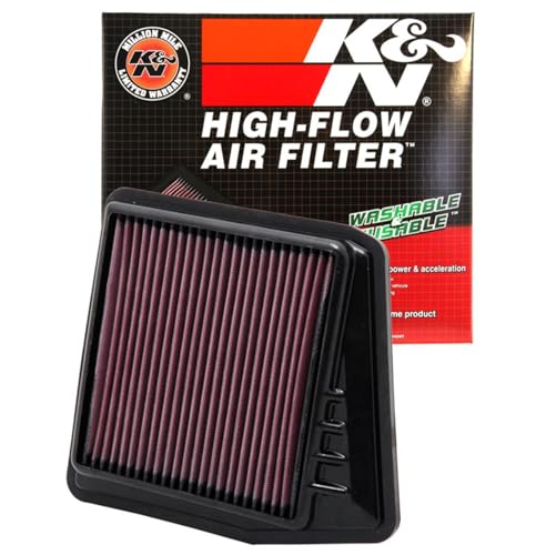 K&N High-Flow Original Lifetime Engine Air Filter: Increase Power: Premium, Washable: Compatible with 2008-2015 Acura/Honda: TSX, Accord IX, 33-2430