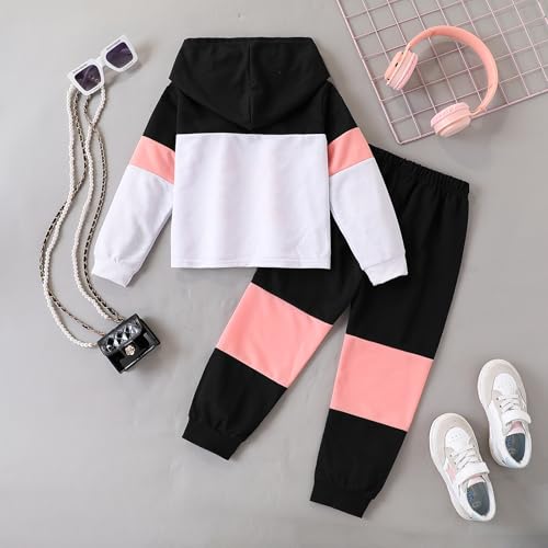 Image of Kid Toddler Girl Clothes - Tie Dye Hoodie Sweatshirt Girl Outfits Pullover Jogger Hooded Sweatpant Set
