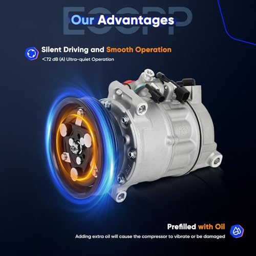 Image of ECCPP AC Compressor 2008-2012 for Land Rover LR2 3.2L 2011-2016 for Volvo for S60 XC60 3.0L A /C Compressor with Clutch