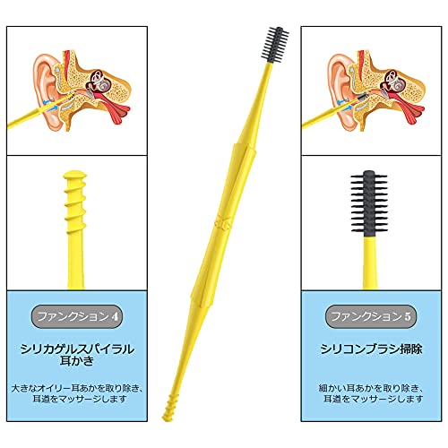 最安値 2セット Riquie みみかき耳掃除耳かき シリコン棒の耳付き ステンレス耳掻きマッサージ耳勺か棒耳かき スパイラルたわし掃除耳垢 耳き匠清潔ごっそり大人と子供と老人 並行輸入品 の価格比較