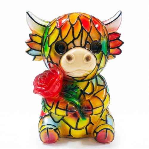 Image of Neioaas Cow Table Lamp, Highland Yak Night Light (D)
