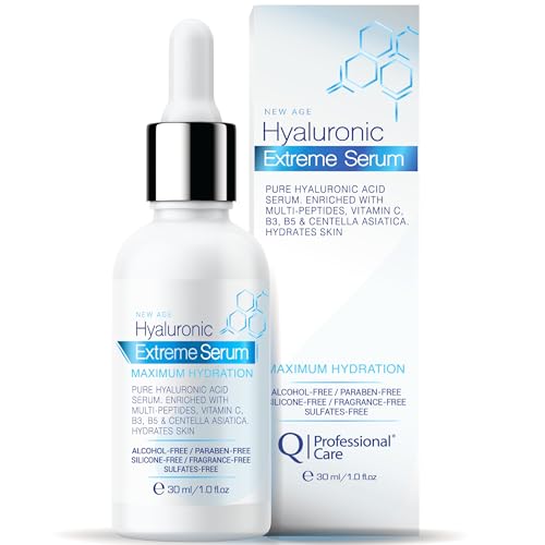 Q|Professional Care Pure Hyaluronic Acid Serum For Face | Deep Hydration | Multi-Peptides, Vitamins B5, B3, Niacinamide & Centella Asiatica| Repairing Face Moisturizer | Alcohol, Oil & Fragrance-Free cover