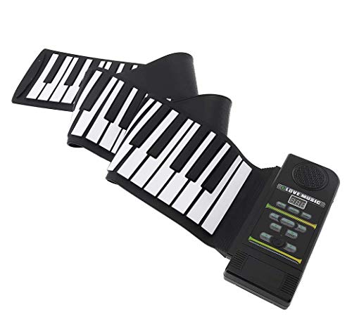 LXT PANDA Roll Up Piano Keyboard, 88 Touches Clavier Portable Piano avec 128 Sons Uniques et Haut-parleurs intégrés, Roll Out Piano Keyboard Hand Roll Piano pour Les Enfants Adultes débutants. - Les Beatles, Paul McCartney, John Lennon, RIngo Starr, George Harrison LXT PANDA Roll Up Piano Keyboard, 88 Touches Clavier Portable Piano avec 128 Sons Uniques et Haut-parleurs intégrés, Roll Out Piano Keyboard Hand Roll Piano pour Les Enfants Adultes débutants.