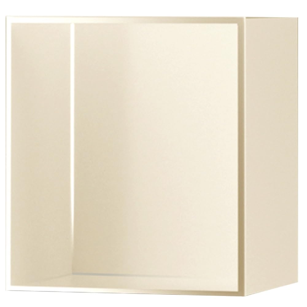SDdPulse Mensole rettangolari per doccia a nicchia, nicchia da incasso per doccia, portaoggetti sopra la mensola del bagno, porta carta igienica opaca per shampoo e sapone, giallo, 32 x 32 x 12,5 cm