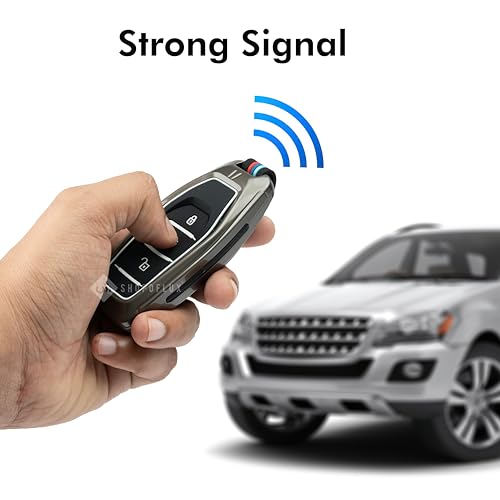Image of SHOPOFLUX Metal Key Cover Compatible with Mahindra XUV 500 Smart Key | Accessories