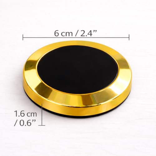 Image of Giftana Paper Weight for Office Table, Metal Paper Weight for Doctors Table, Gold Round Paperweight Showpiece Gift for Men & Women, Corporate Gift for Employees