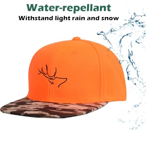 Image of EDTREK Performance Outdoorsman Snapback Truck Hat with Flat Brim - Unique Animal Embroidery