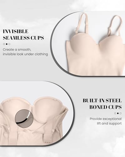 Thong Shapewear Bodysuit for Women Faja Body Shaper Seamless Tummy Control Body Suit with Built In Bra3